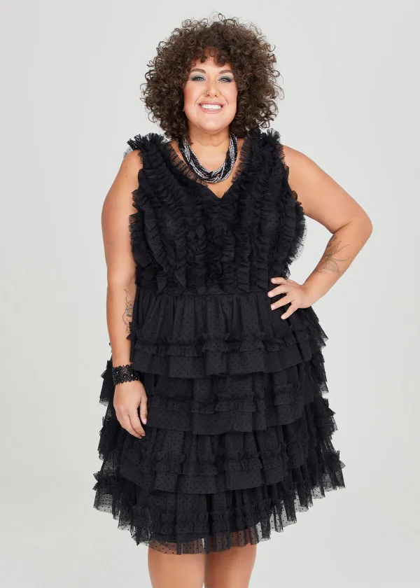 NYE Tulle Ruffle Party Dress