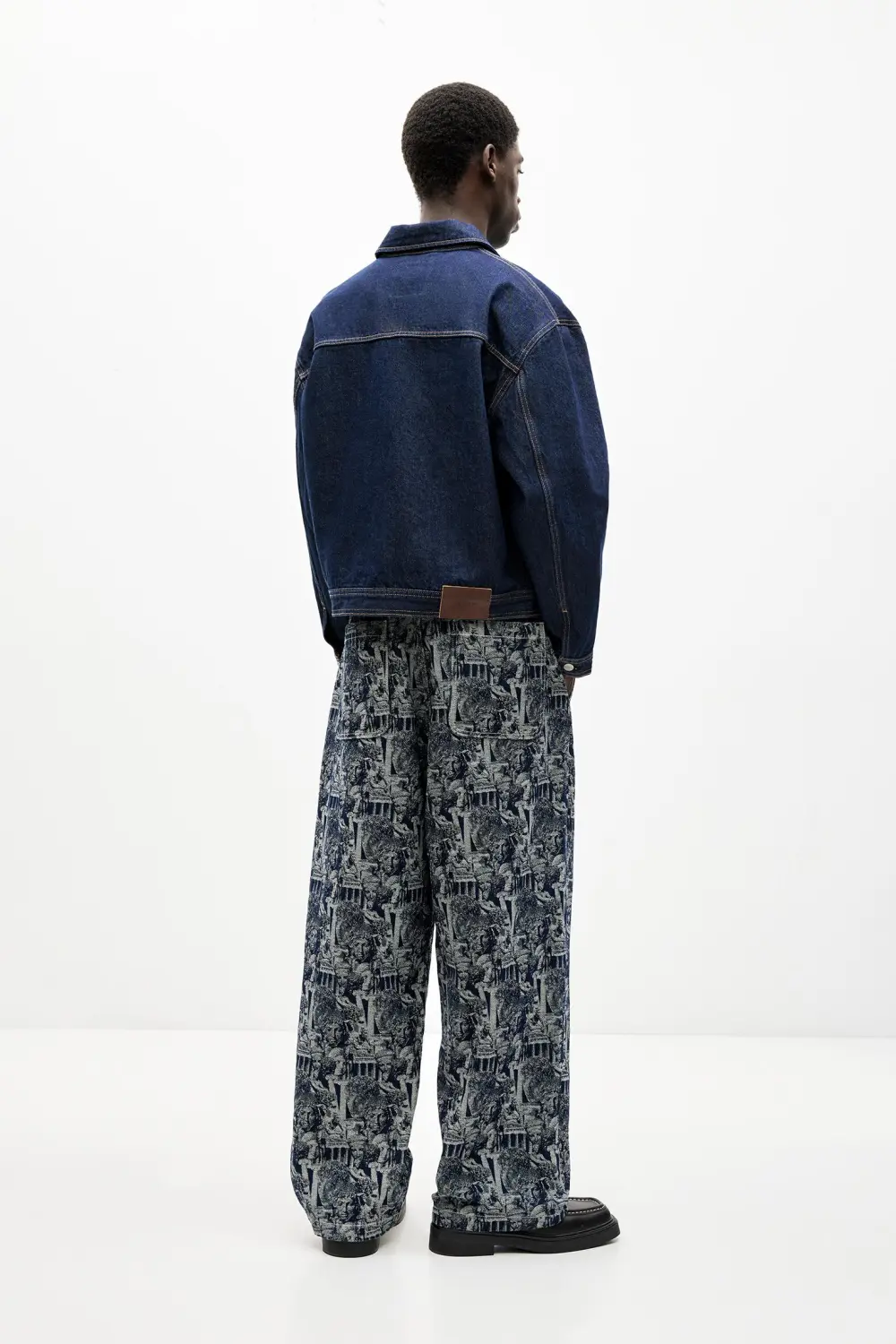 Baggy jacquard jeans