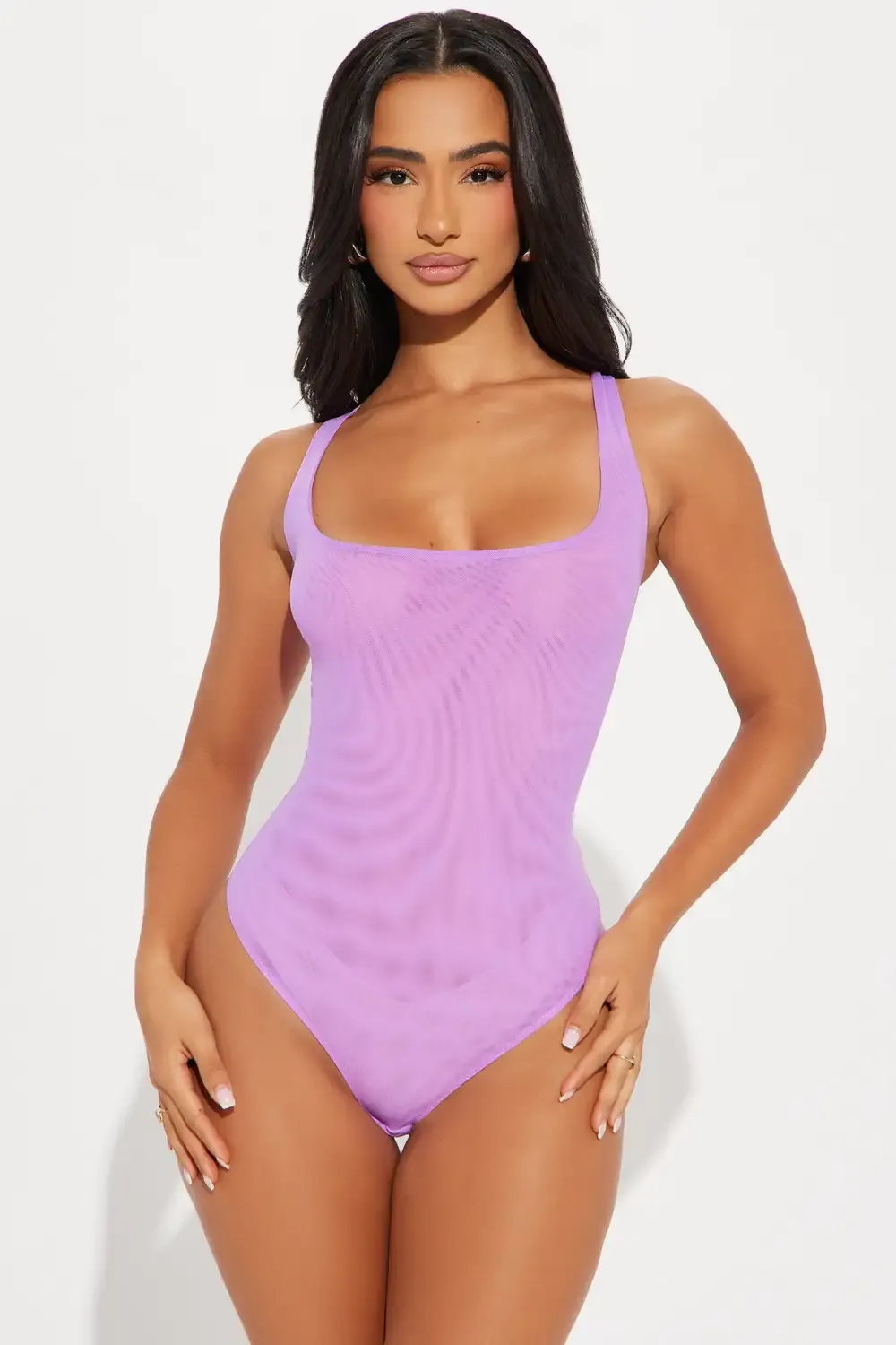 Miriam Mesh Bodysuit - Purple