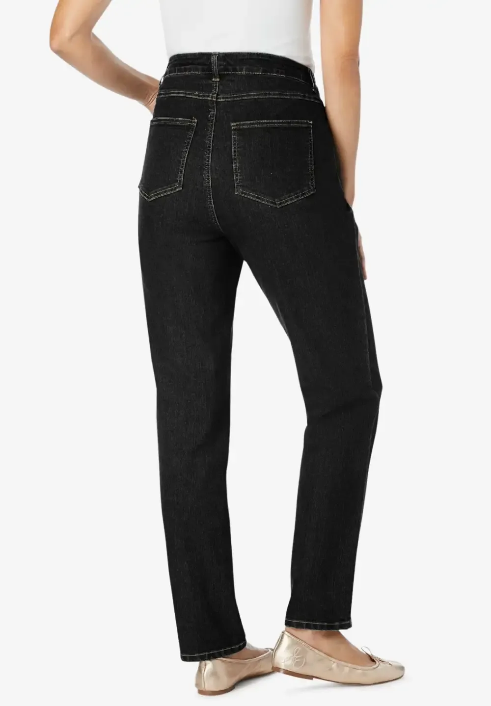 Straight-Leg Stretch Denim Jean