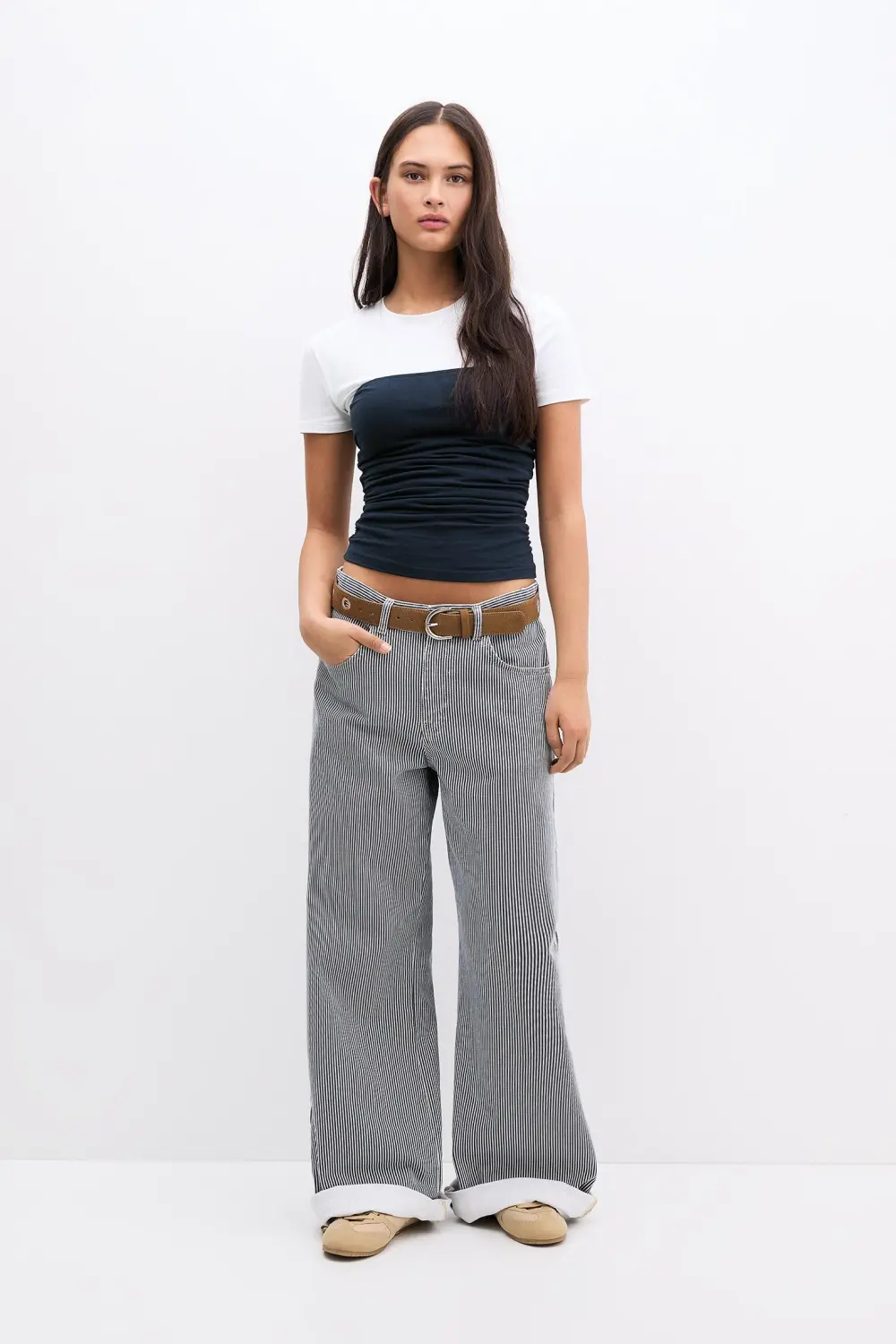 Camiseta combinada corset
