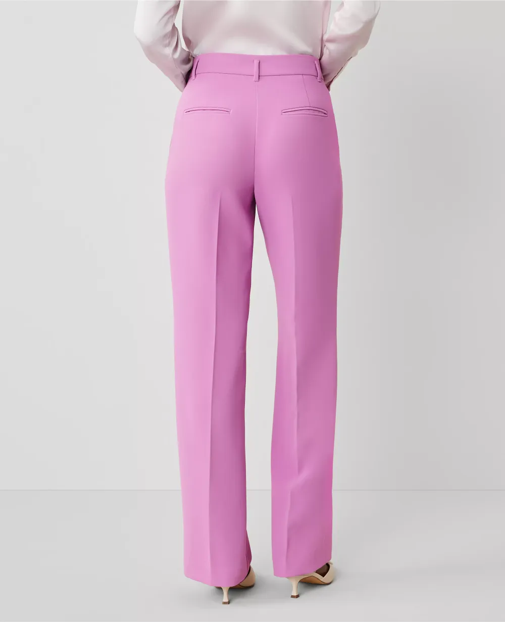 The Side-Zip Straight Pant in Fluid Crepe
