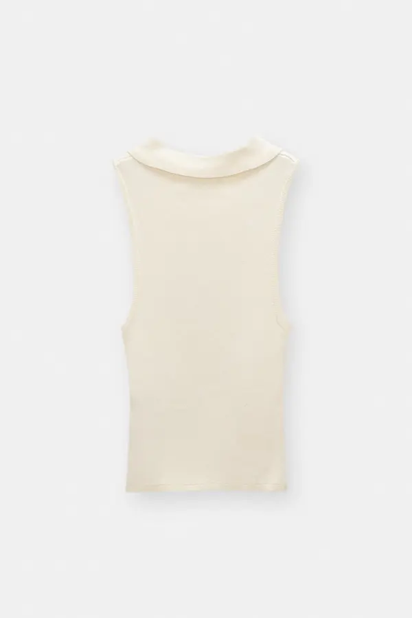 Polo collar top