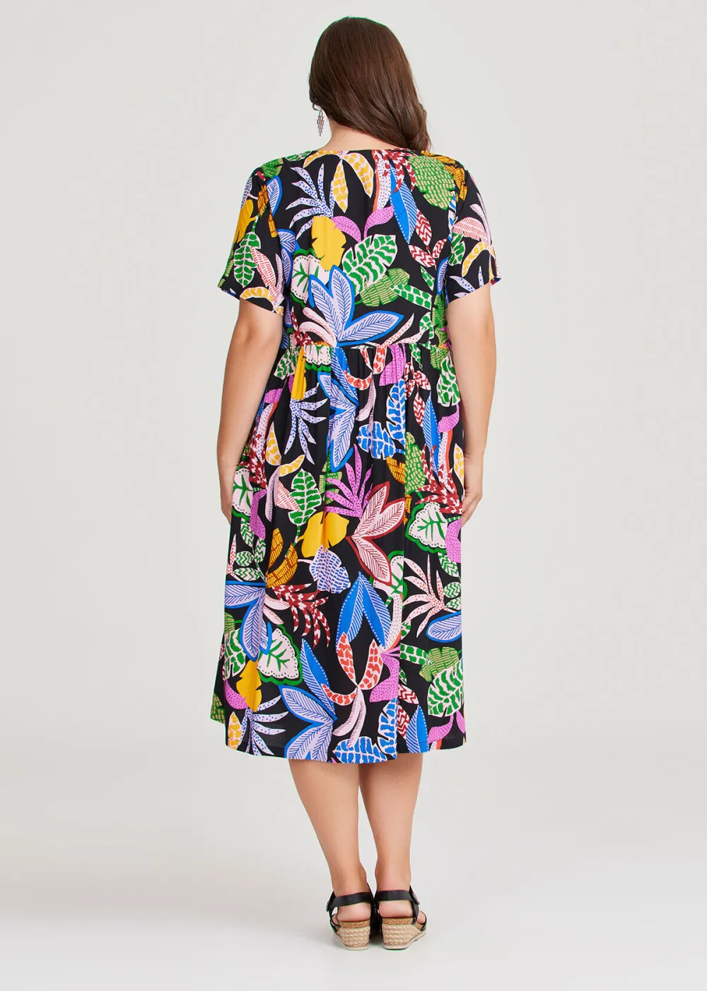 Natural Abstract Palm Dress