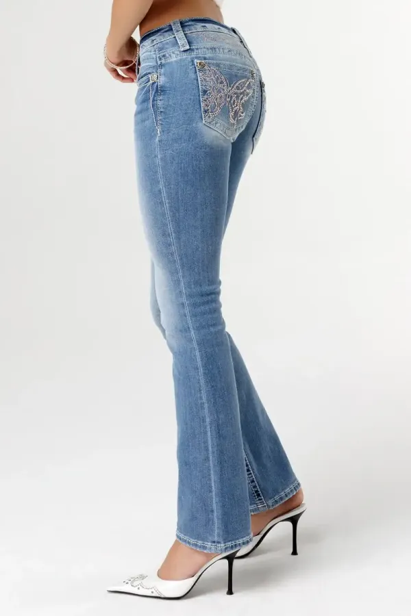 Euphoric Butterfly Bootcut Jeans