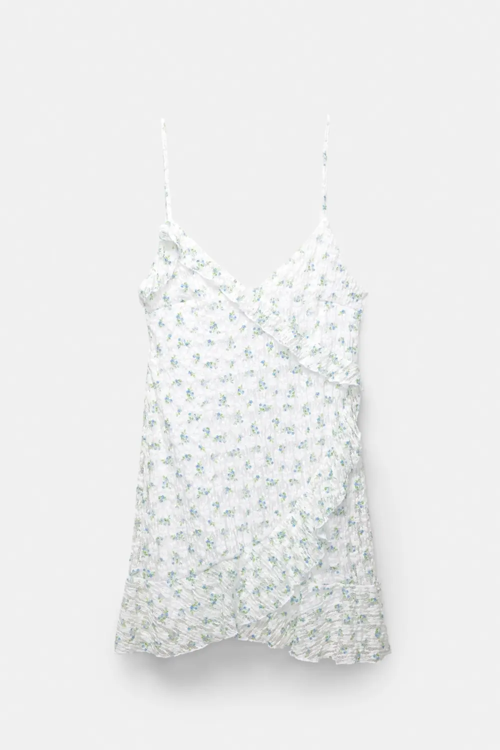 Vestido corto flores encaje