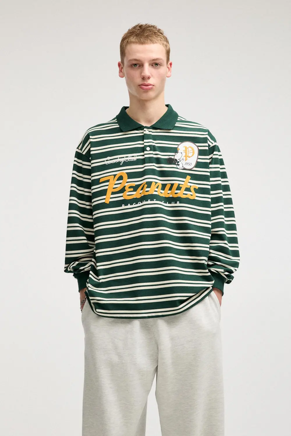 Striped Peanuts polo shirt