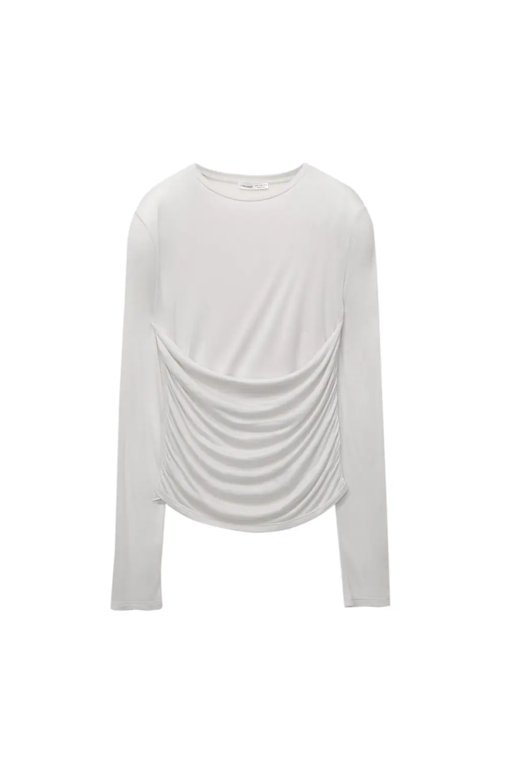 Long sleeve draped T-shirt
