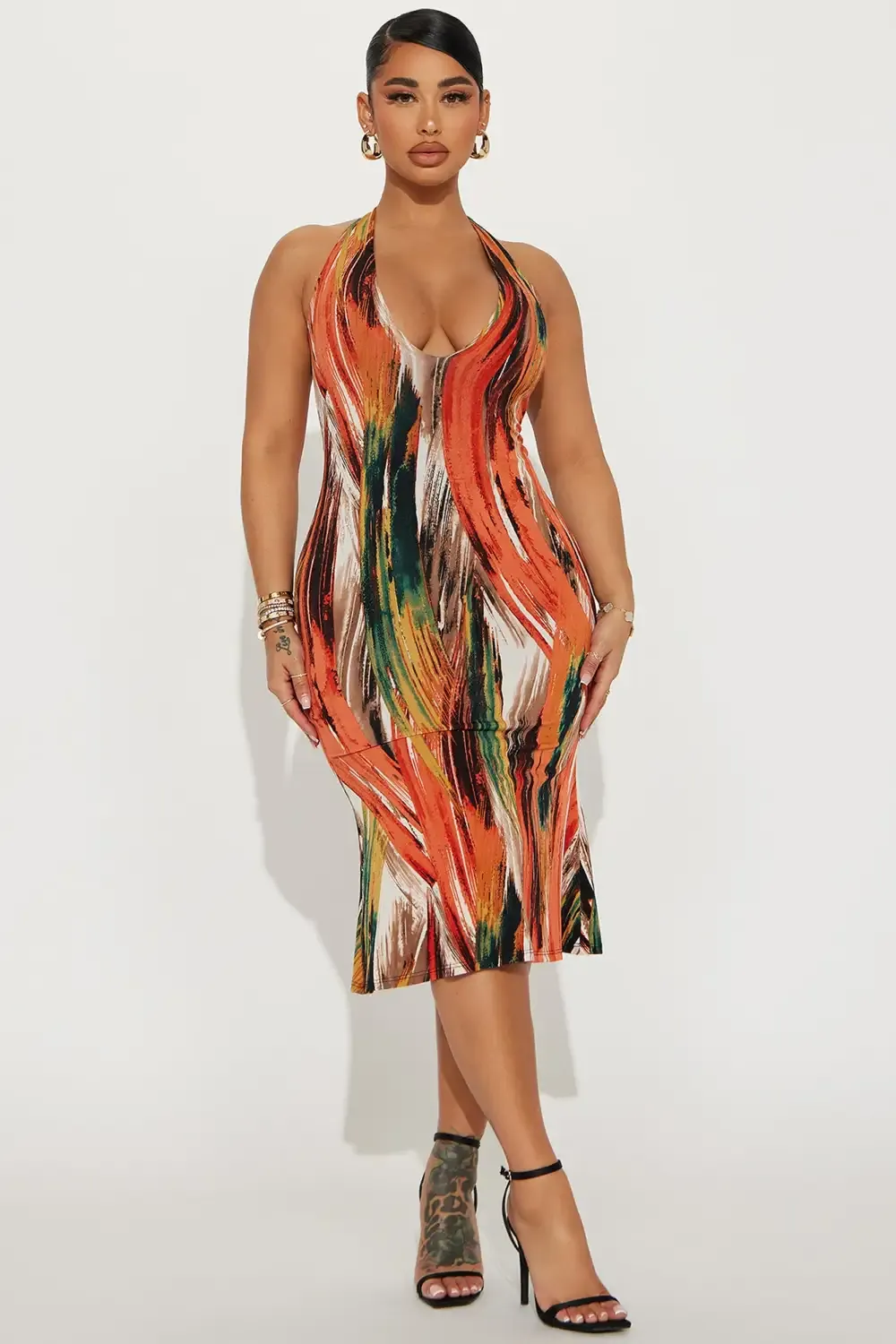 Jess Midi Dress - Multi Color
