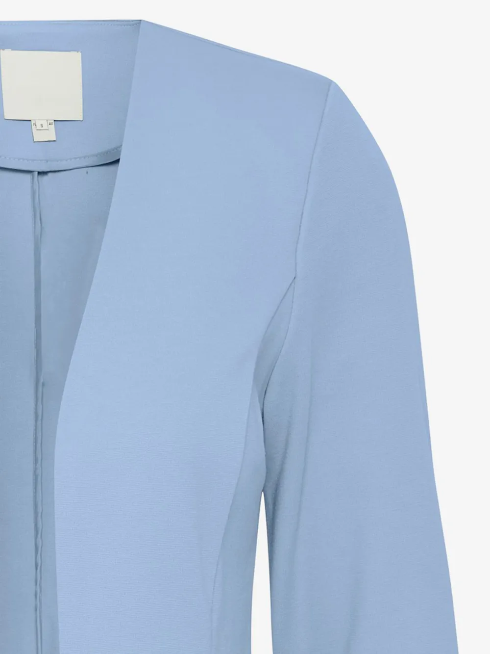 Plain Colored Collarless Blazer