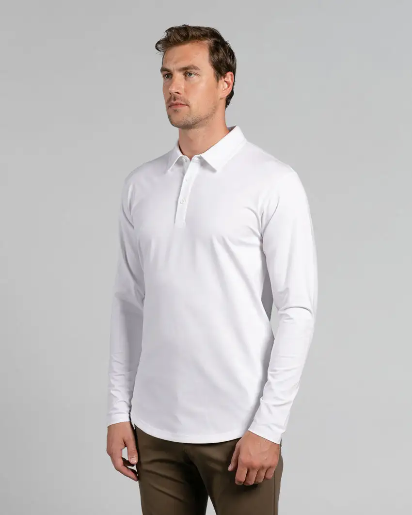Drop-Cut Long Sleeve: Lux Polo