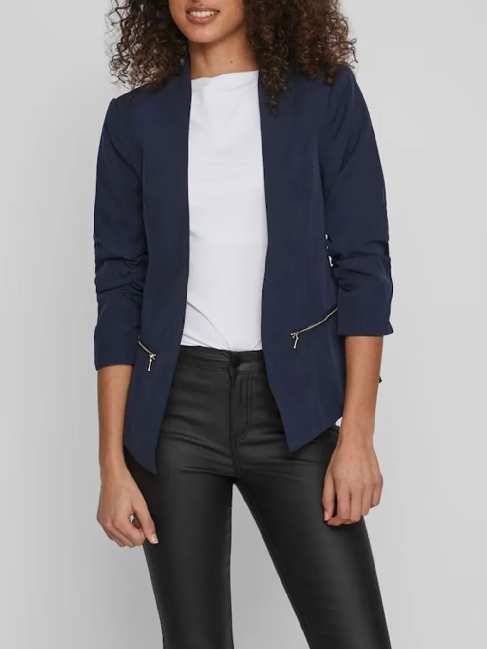 Plain Colored  No Lining Blazer