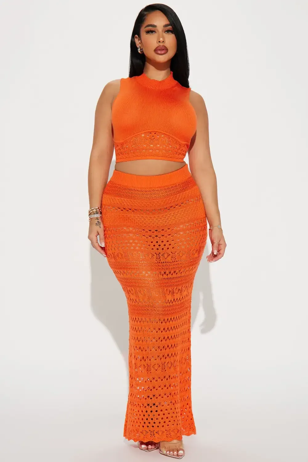 Endless Beauty Skirt Set - Orange