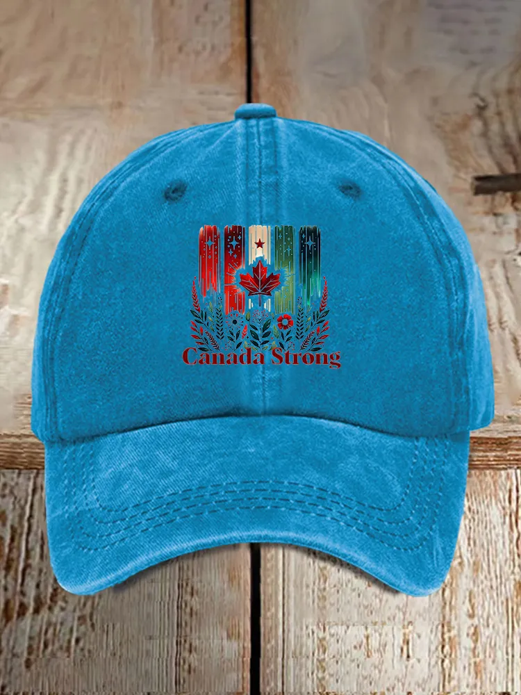 Men And Women'S We Are Canada Strong Print Baseball Cap Pattern Printing