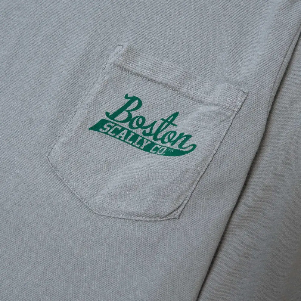 Boston Scally The Blarney Rose Long Sleeve Tee T-shirt - Granite