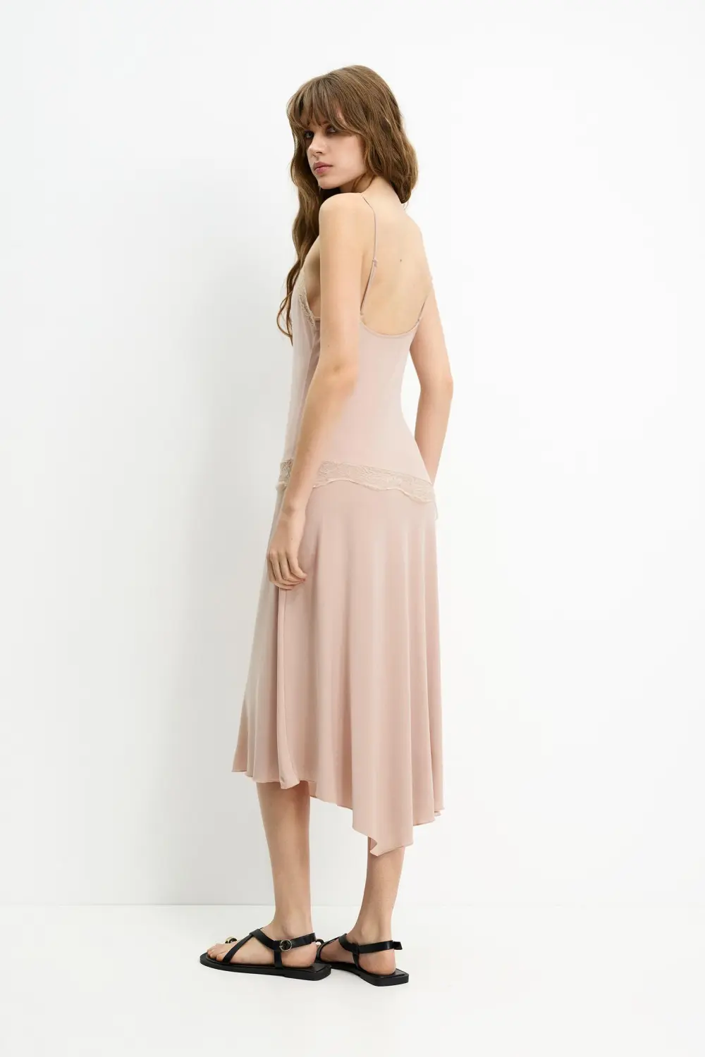 Vestido midi lencero
