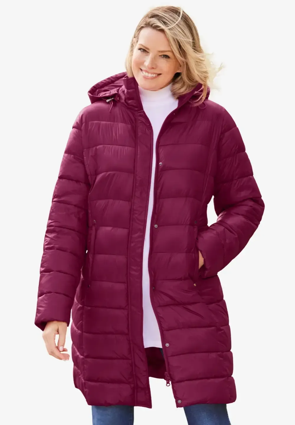 Long Packable Puffer Jacket