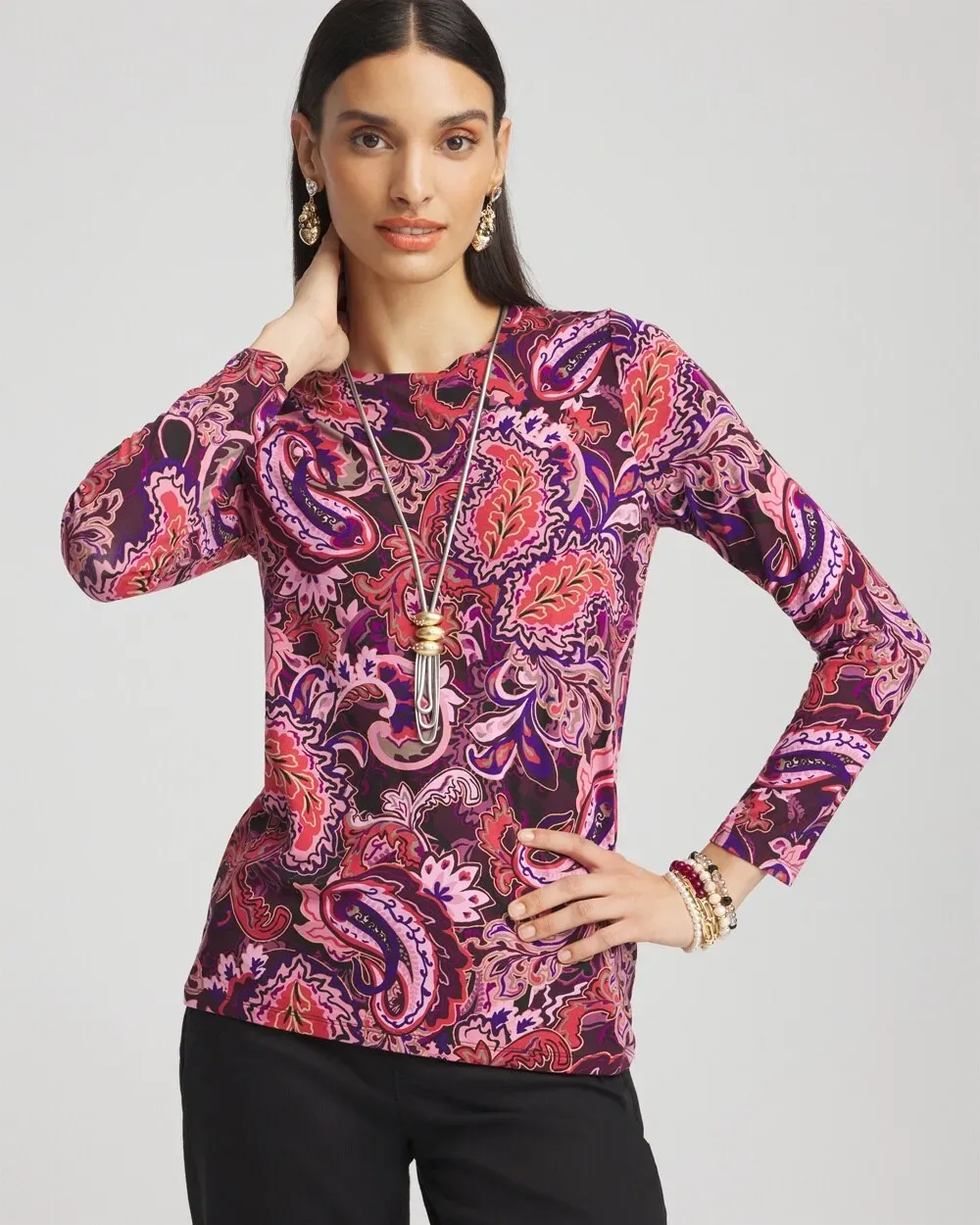 Touch of CoolTM Paisley Layering Tee