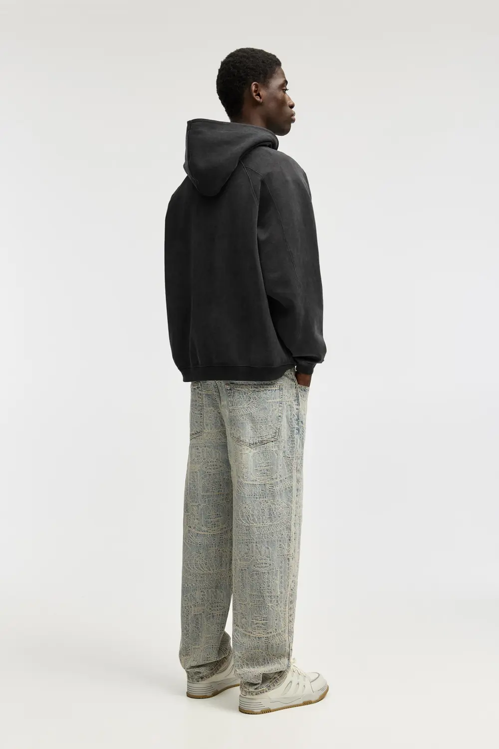 Baggy jacquard jeans