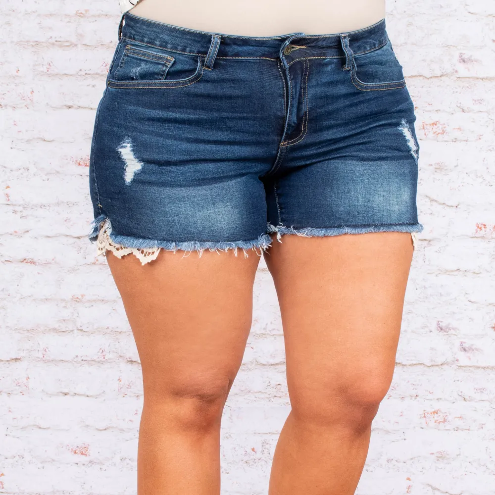 Summer Crushin' Shorts, Dark Wash