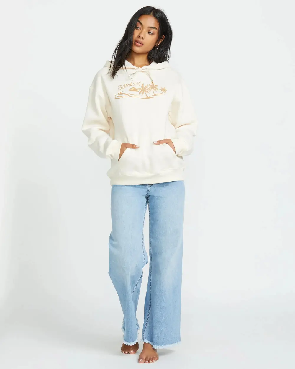 Beach Tropics Po Hoodie - Whitecap