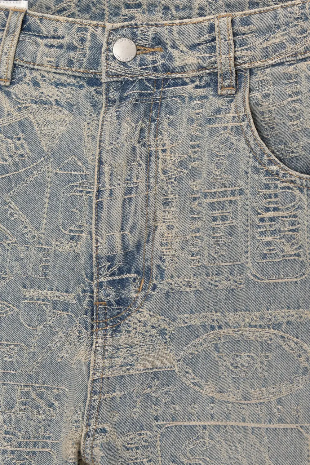 Baggy jacquard jeans