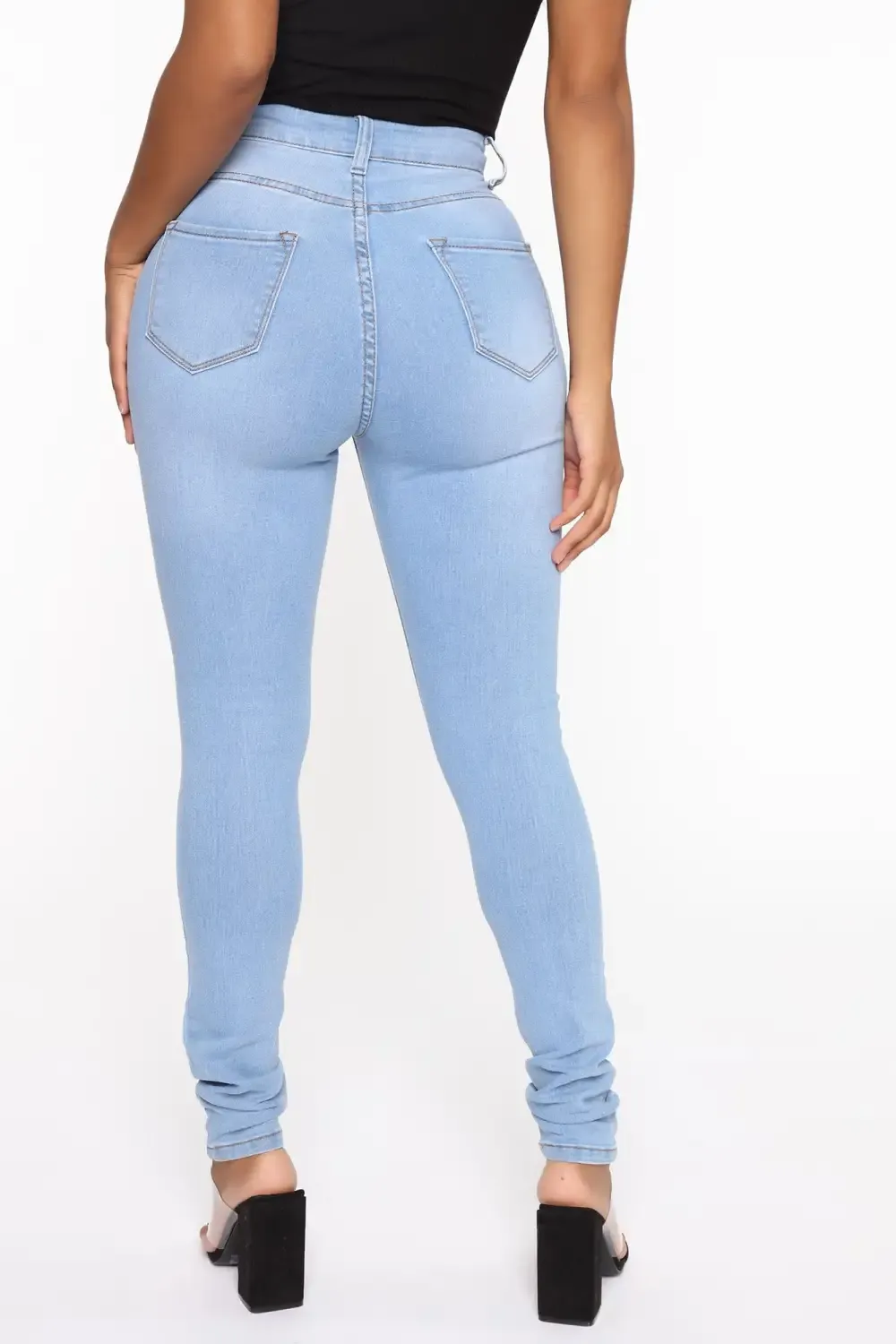First Pick High Rise Jeans - Light Blue Wash