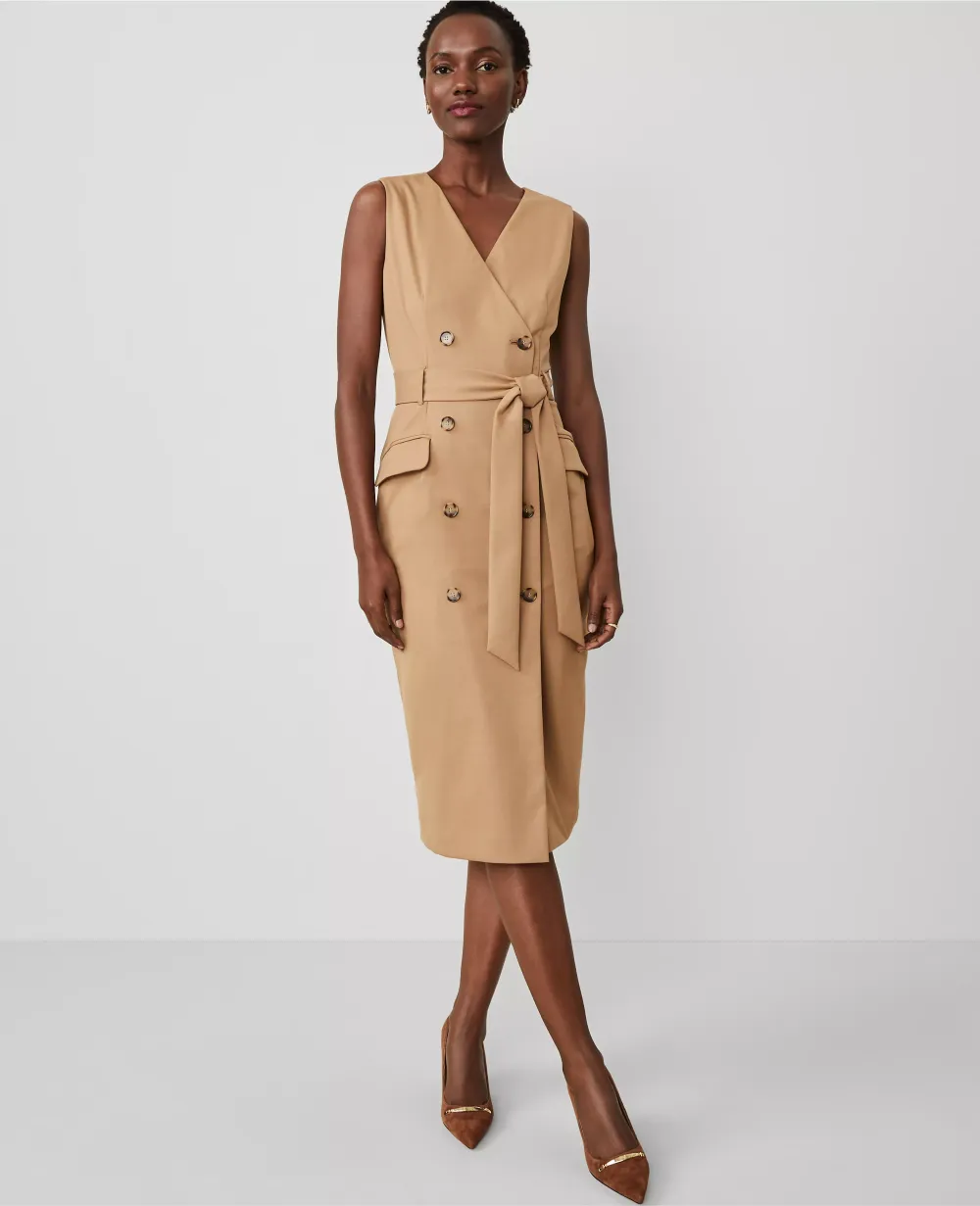 The Wrap Sheath Dress in Seasonless Stretch