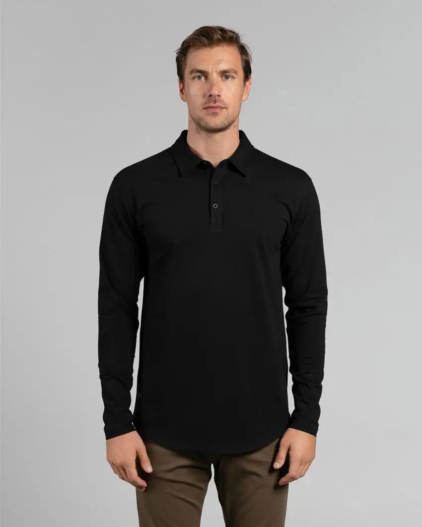 Drop-Cut Long Sleeve: Lux Polo