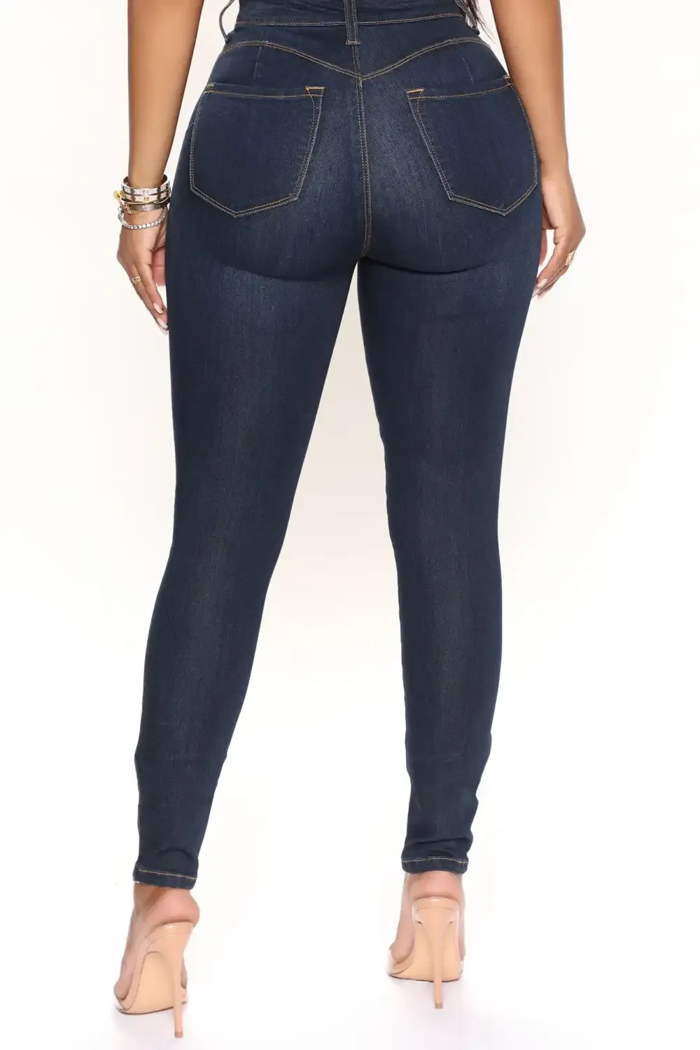Classic Beauty Booty Lifter Skinny Jeans - Dark Denim