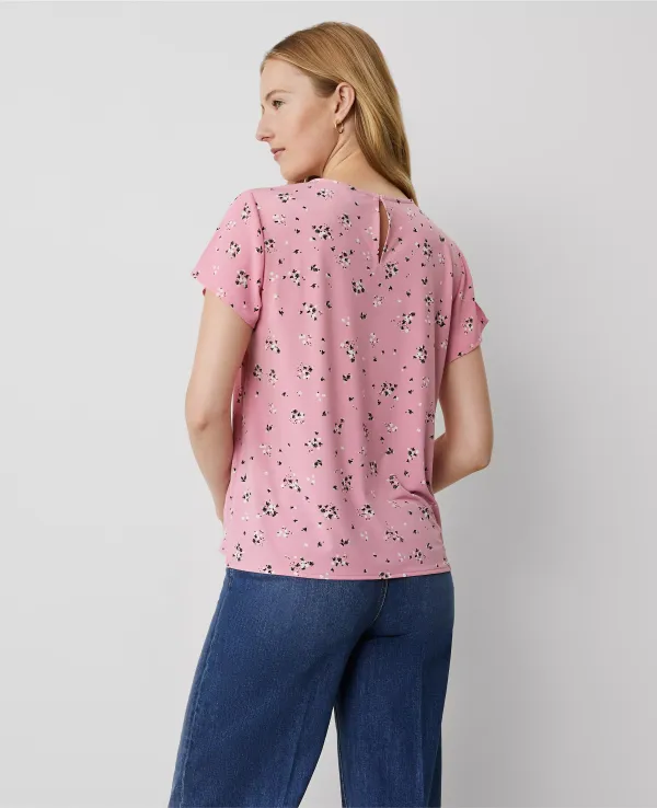 Floral Mixed Media Tee