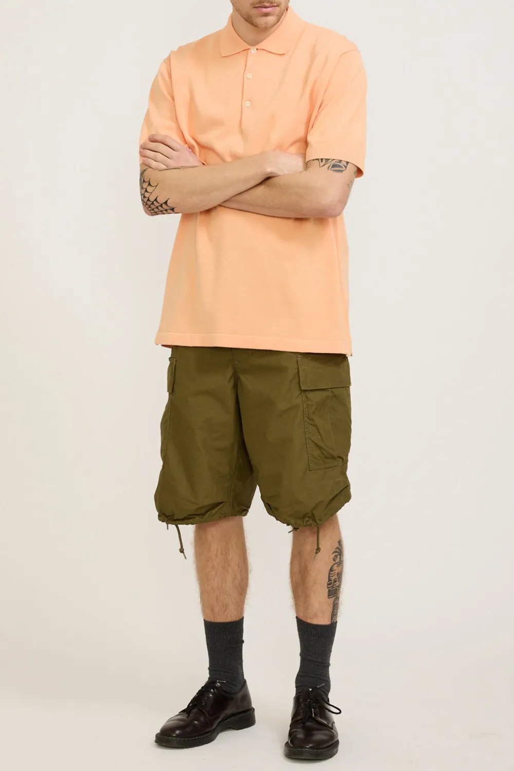 Knit Polo 12G Orange