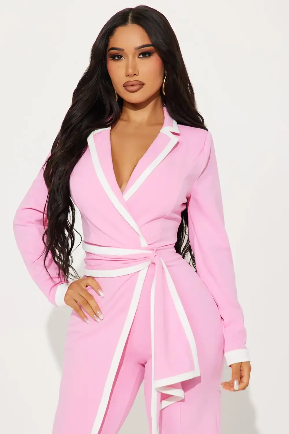 True Boss Long Sleeve Jumpsuit - Pink