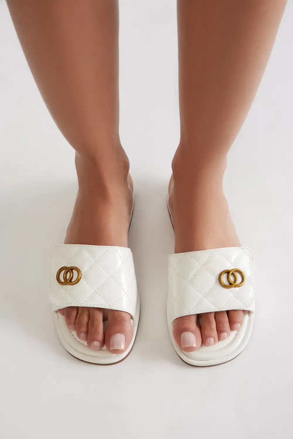 Tyra Flat Sandals - White