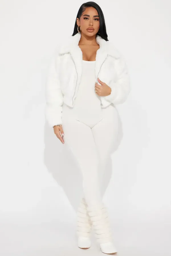 Better With You Faux Fur Jacket - Ivory