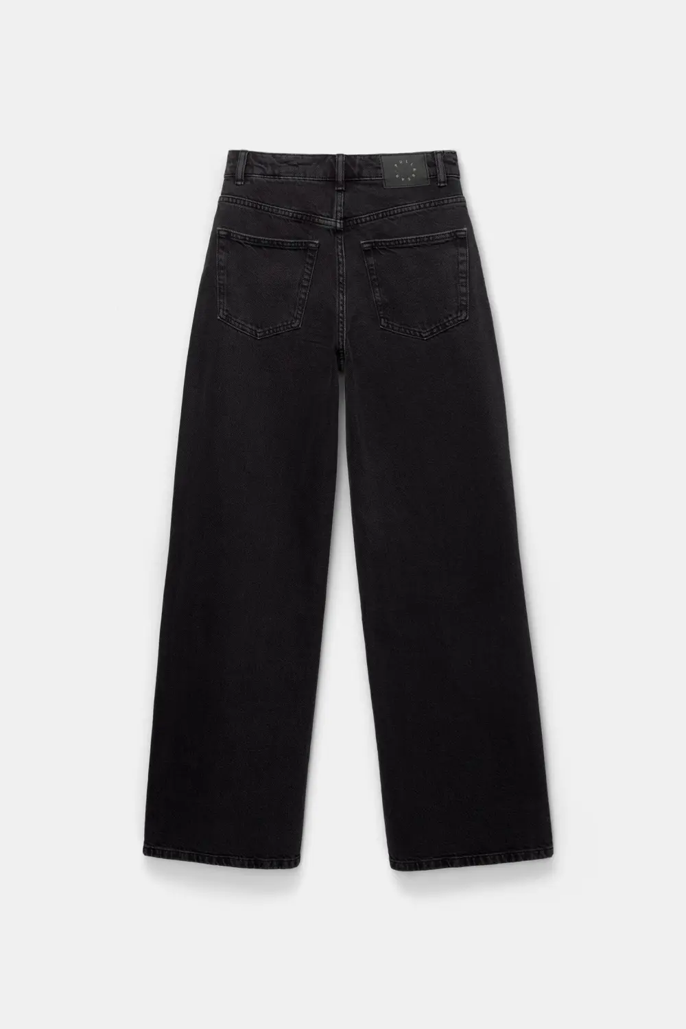 Jeans wide leg tiro alto