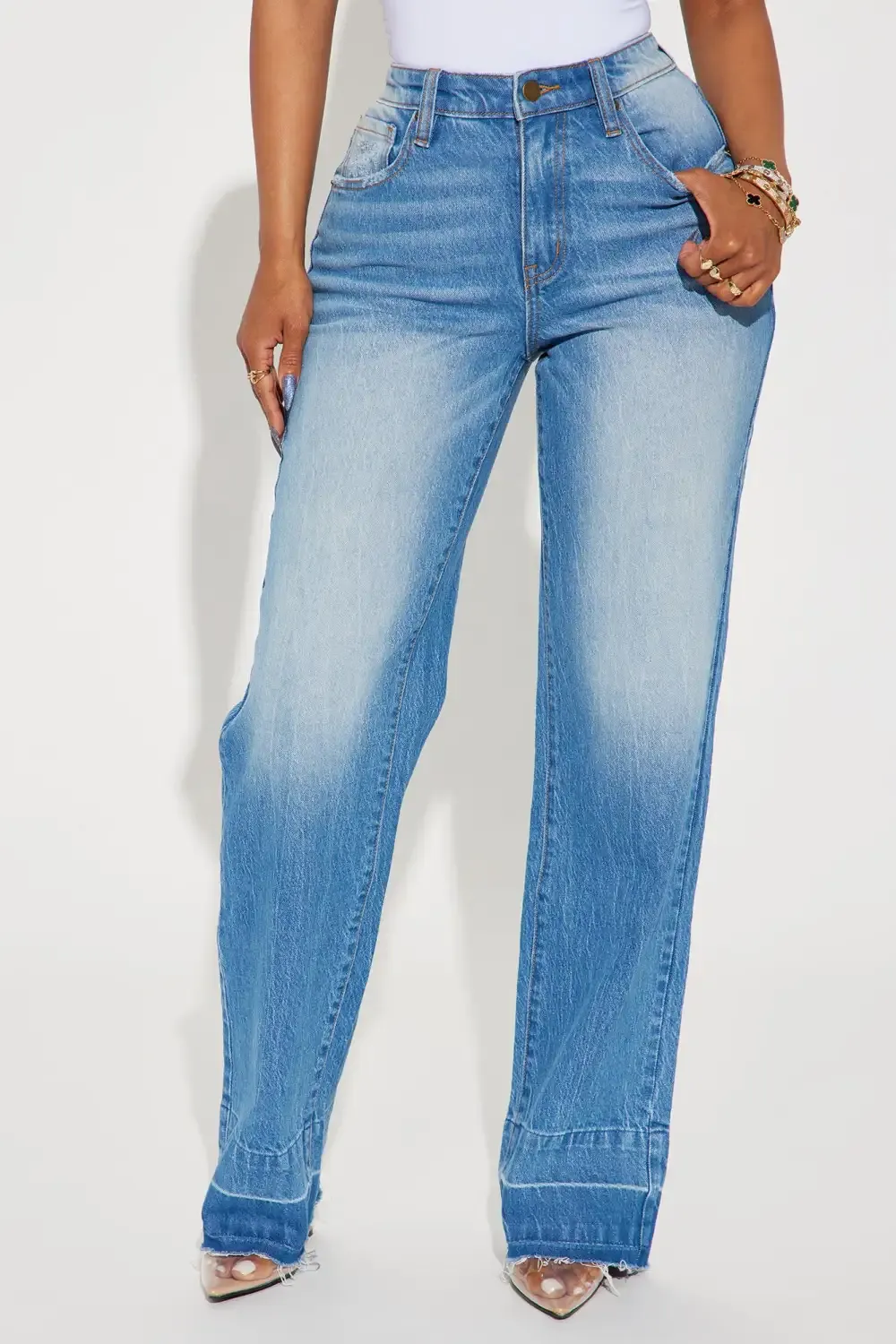 Fair Game Straight Leg Jeans - Medium Wash