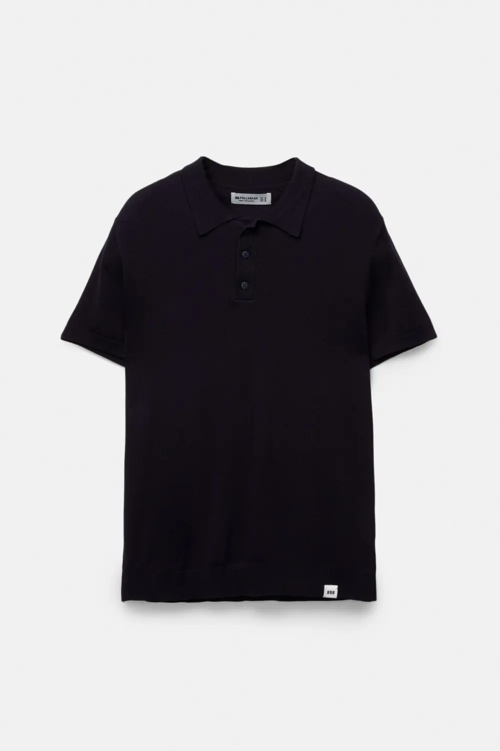 Short sleeve knit polo shirt
