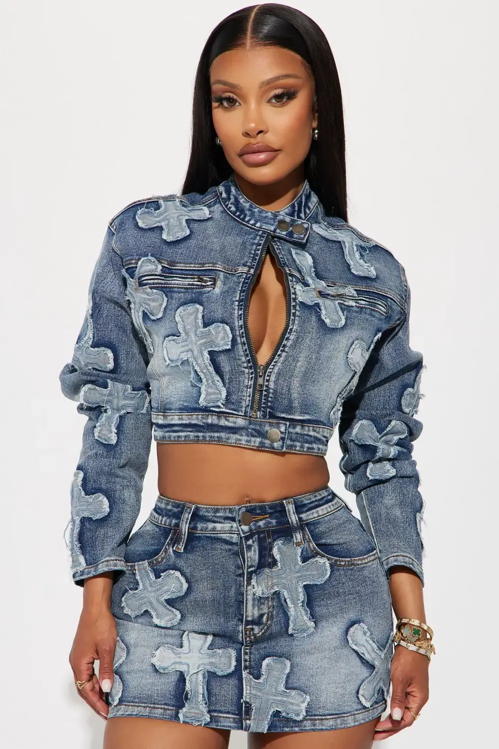 Cross Your Mind Denim Jacket - Medium Wash