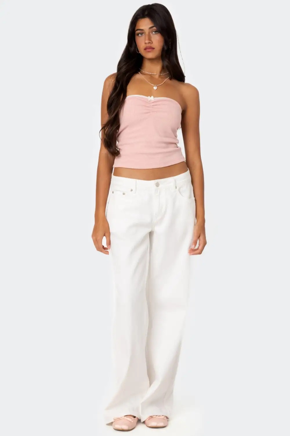 Kacey Strapless Waffle Top