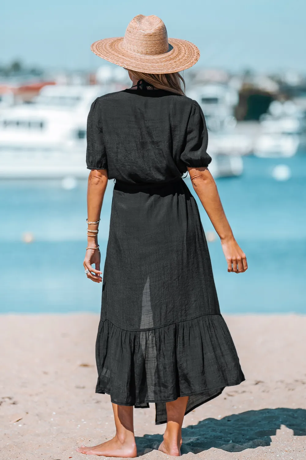 Moonlit Drape Navy Cover-Up Kimono