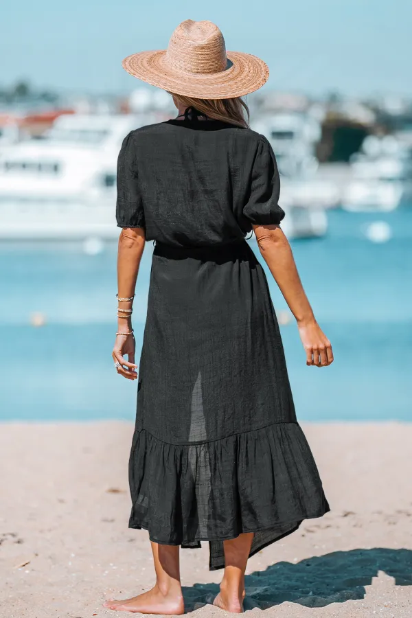 Moonlit Drape Navy Cover-Up Kimono