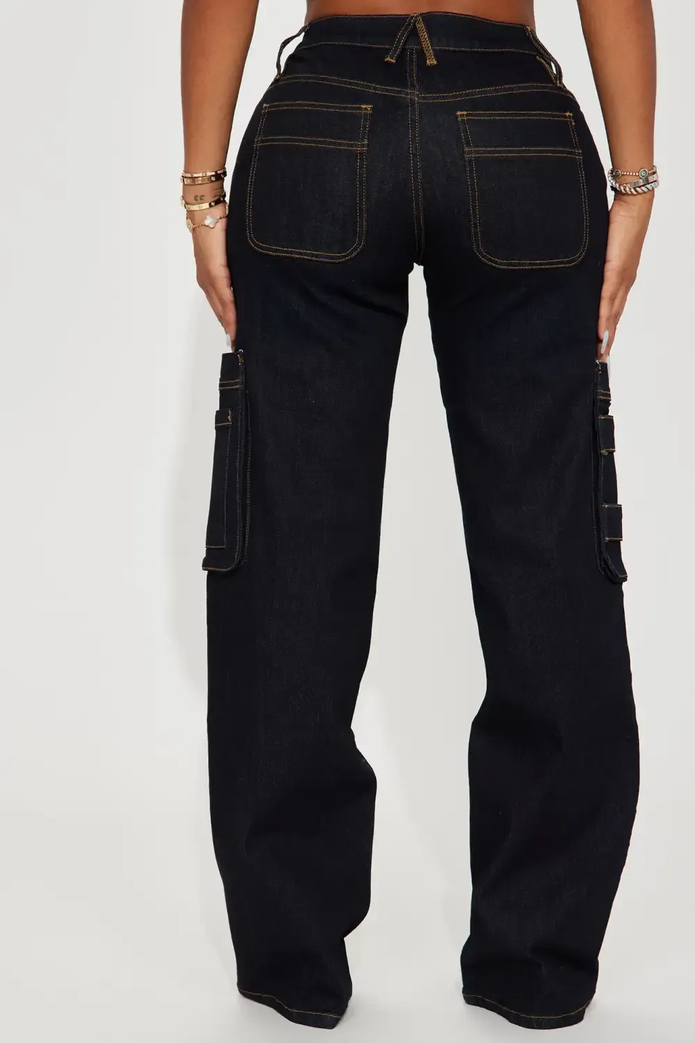 Change Of Plans Stretch Cargo Jean - Dark Wash