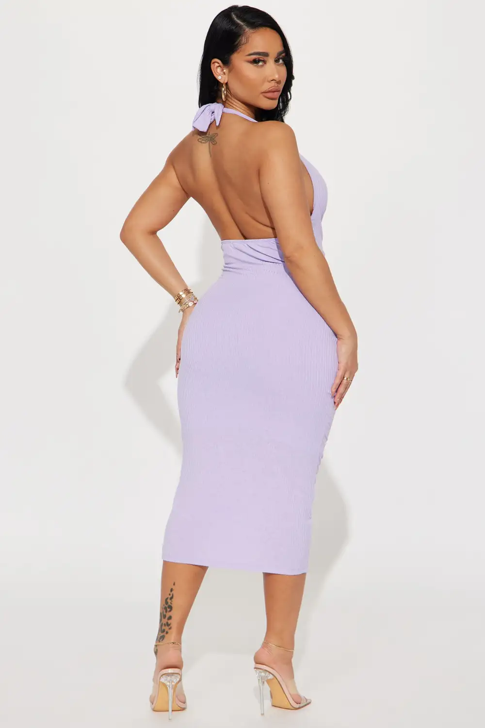 Addison Midi Dress - Lilac