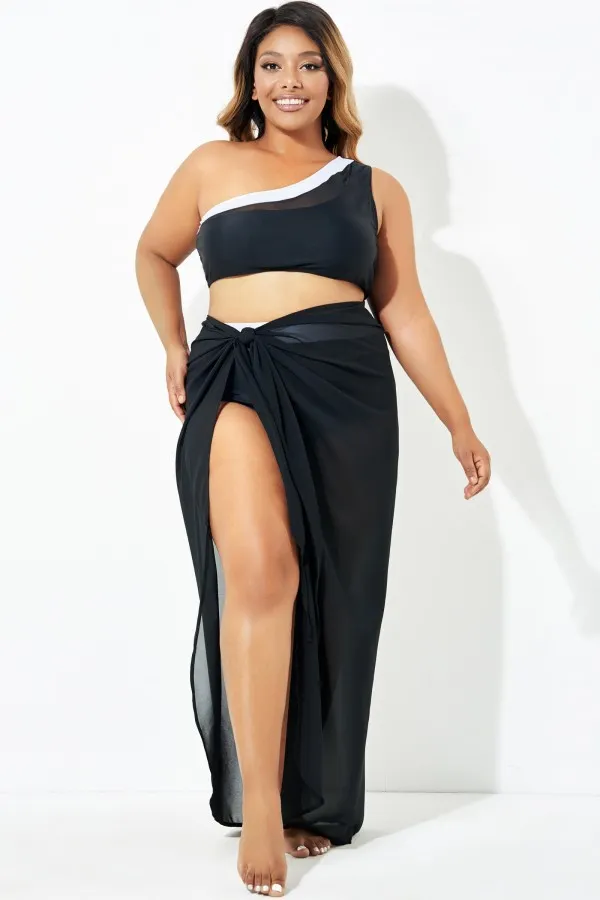 Full Length Mesh Tie Sarong Cover Up