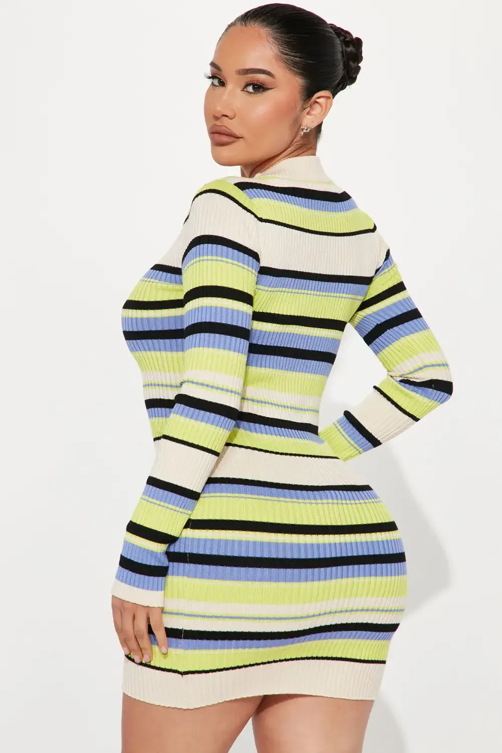 Ultimate Love Sweater Mini Dress - Cream/combo