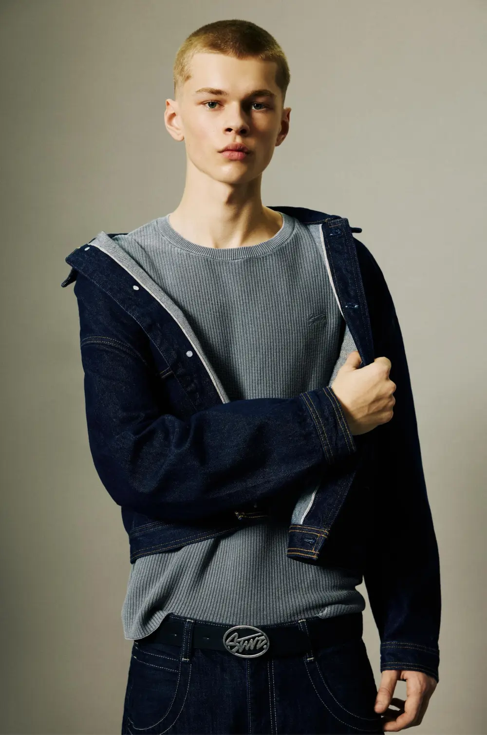Waffle-knit STWD T-shirt