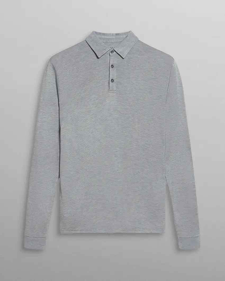 Comfort Wool Long Sleeve Polo