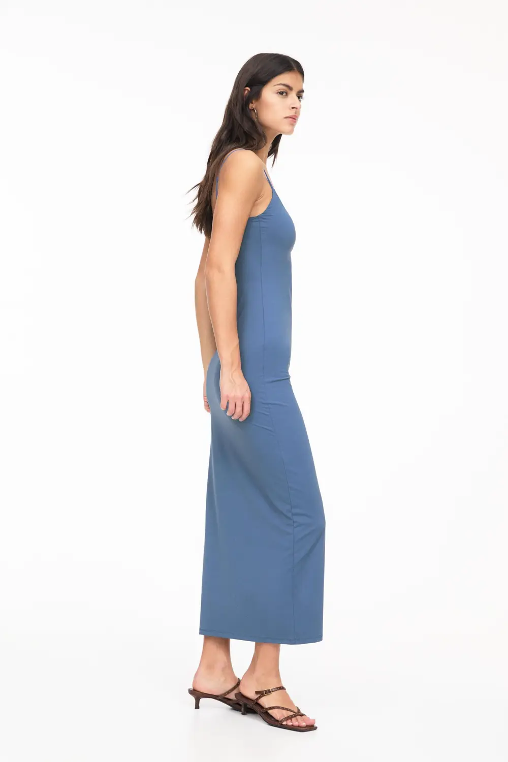 Vestido midi poliamida