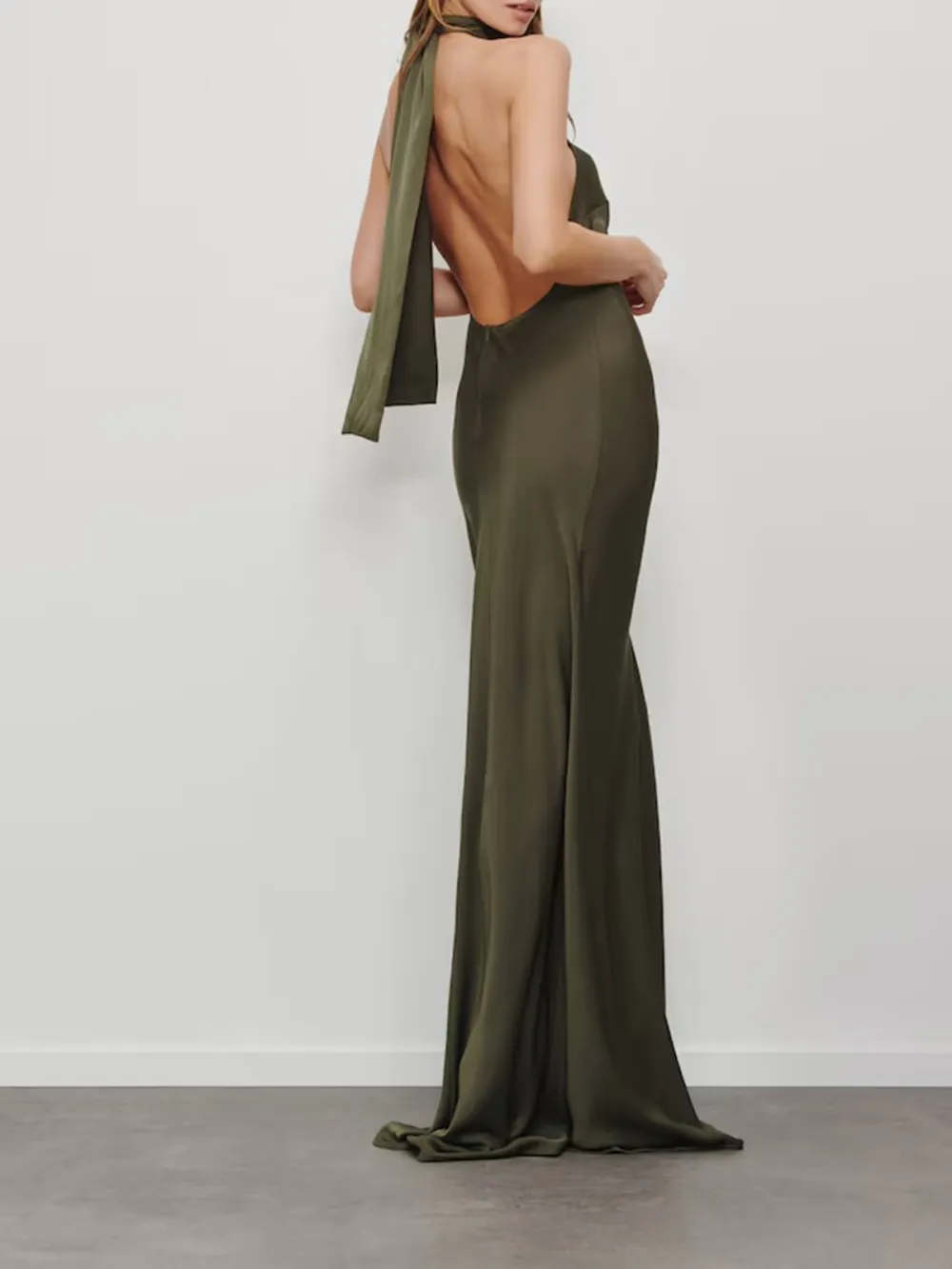 Neckholder Casual Style Sleeveless Dress